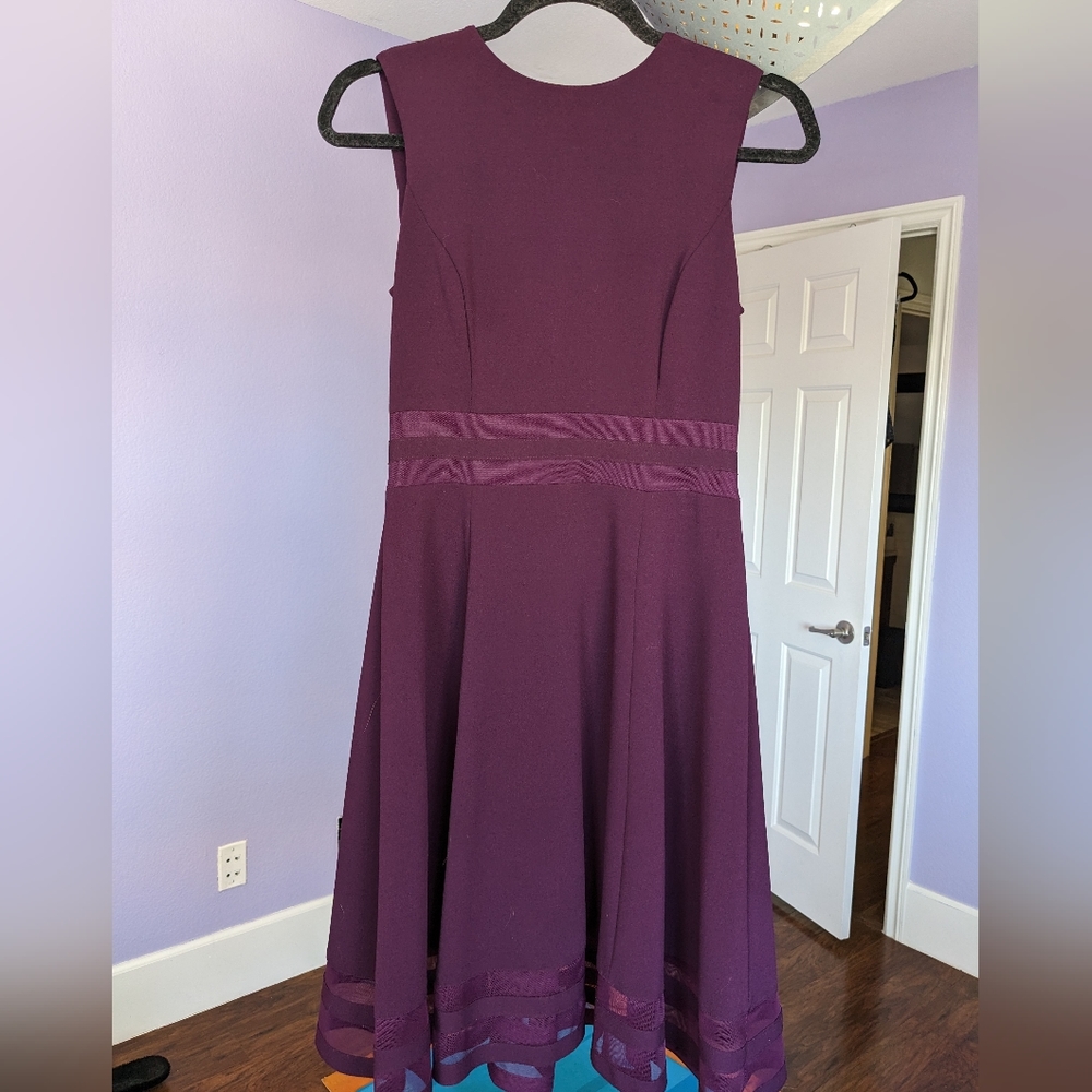 Calvin Klein midi dress in plum